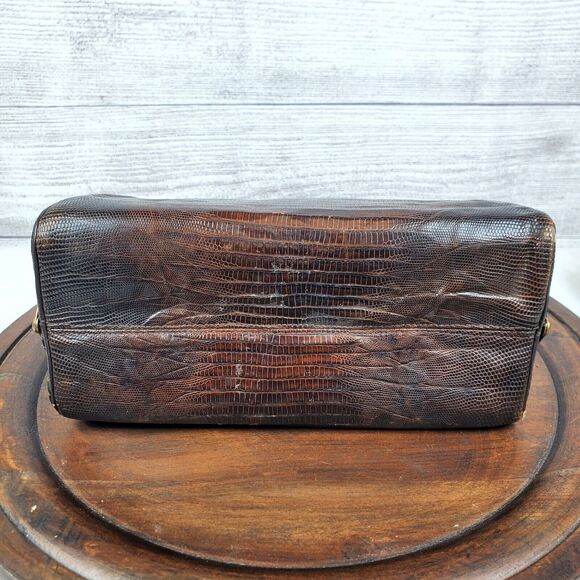 Vintage 1940s-50s Revits Exact Match Lizard Alligator Skin Box Style Mini Purse - Picture 7 of 9